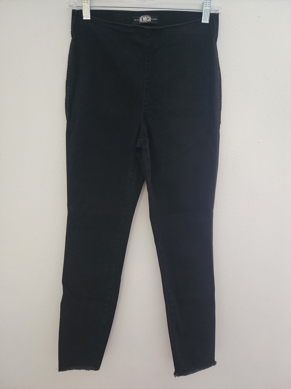REWASH Black High-Waist Skinny Jeans